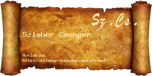 Szieber Csenger névjegykártya